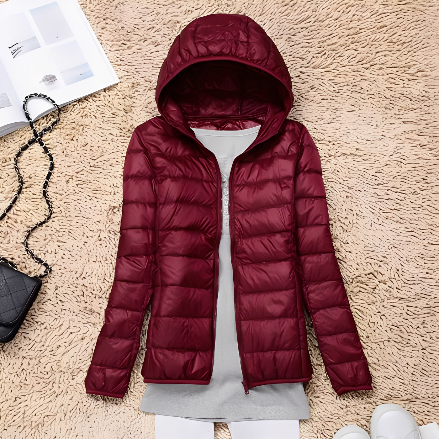 Lyndsay - Casual, estrecha chaqueta de plumas para mujer