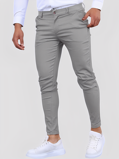 Shelton - Pantalón casual elástico con ajuste estrecho para hombres