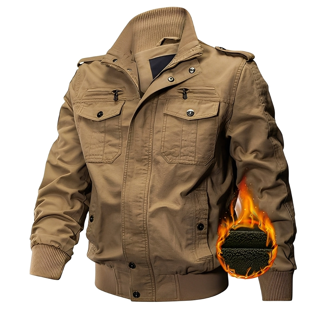 Gary - Elegante chaqueta de forro polar con bolsillos para hombres