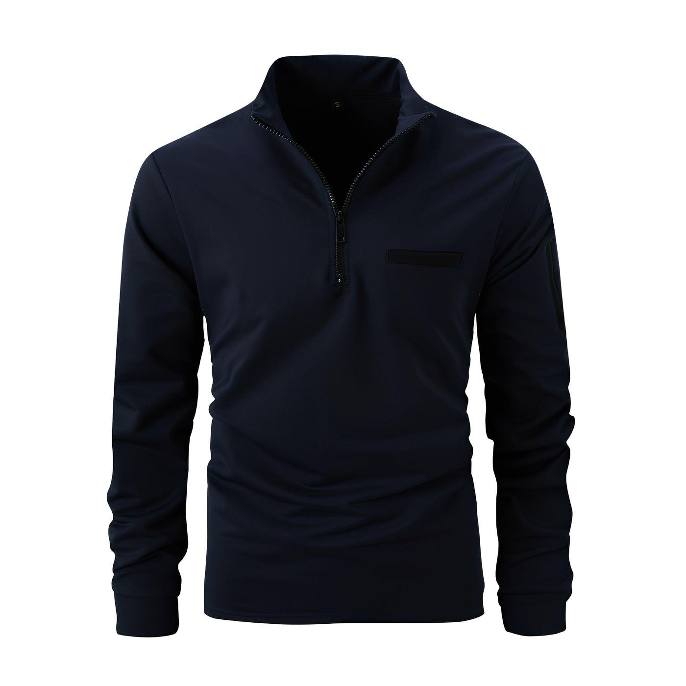 Lucian - Camisa casual con cremallera y bolsillo para hombres