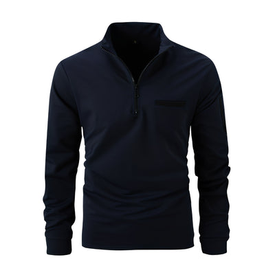 Lucian - Camisa casual con cremallera y bolsillo para hombres