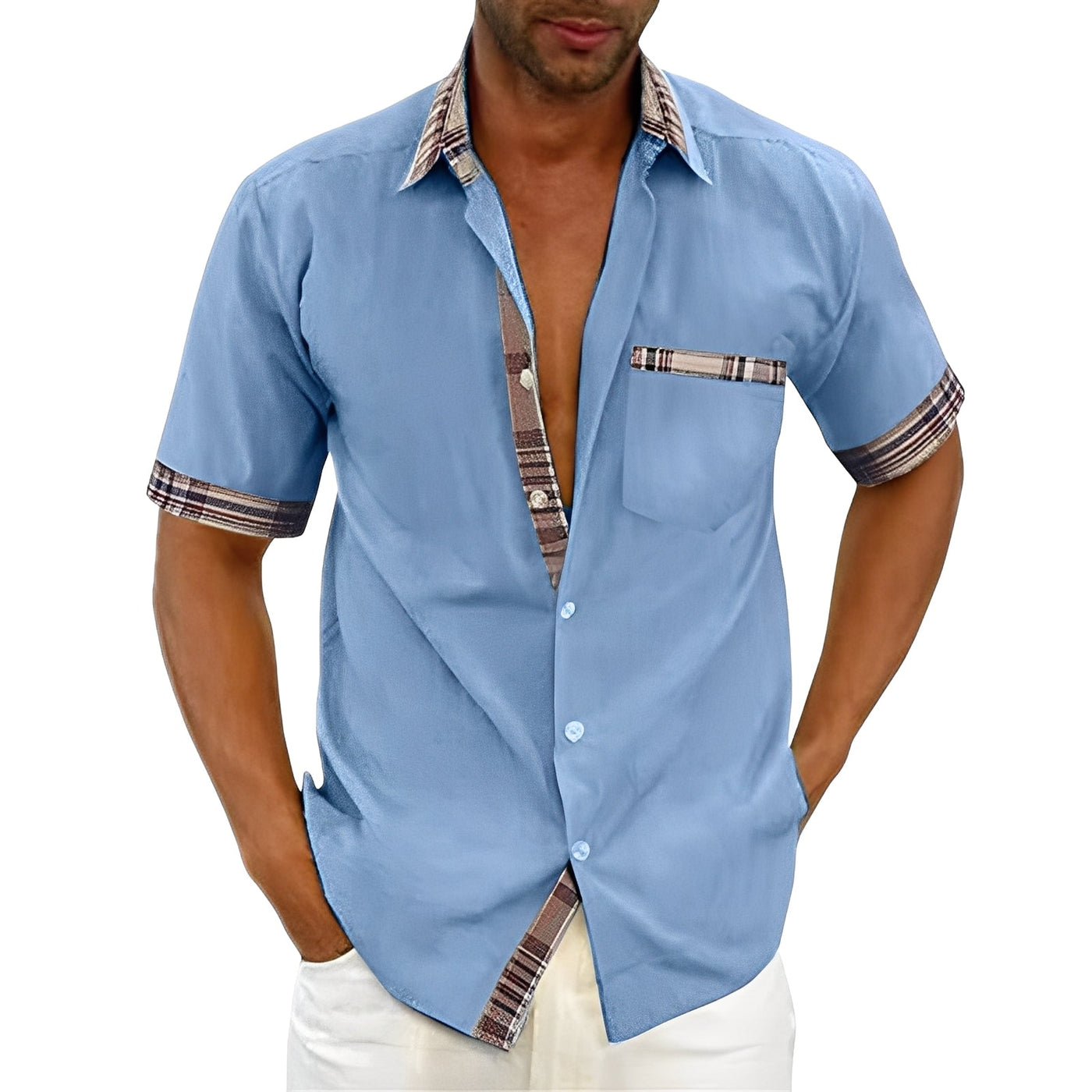 Marvin - Camisa Corta Casual para Hombres