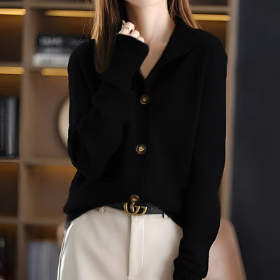 Adalynn - Elegante cardigan holgada con botones para mujeres