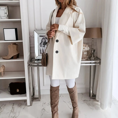 Lindsie - Chaqueta holgada con botones para mujer