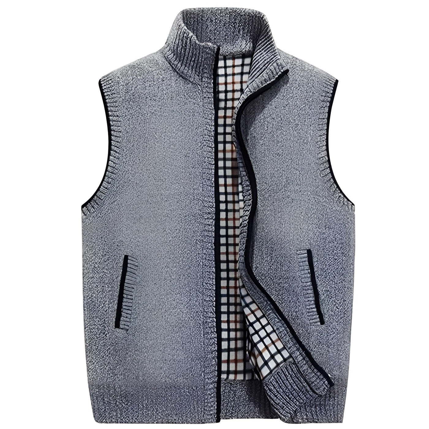 Shaw - Clásica Chaqueta de Punto con Forro para Hombres