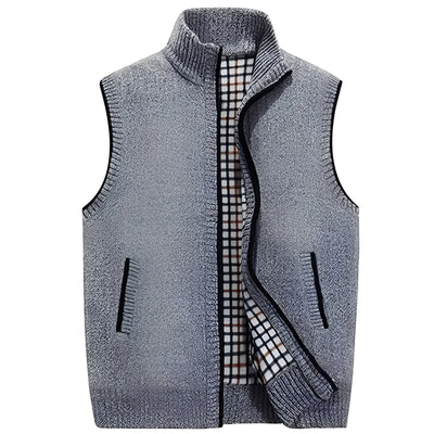 Shaw - Clásica Chaqueta de Punto con Forro para Hombres