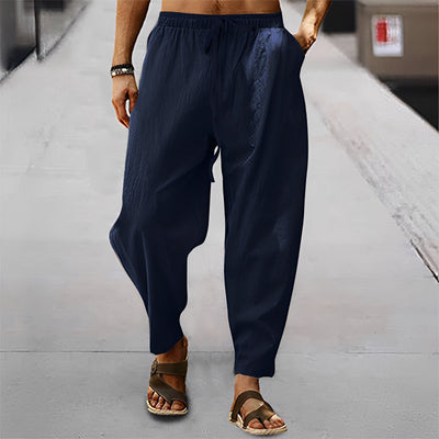 Jaxson - Ligeros Pantalones Cortos de Playa de Lino para Hombres