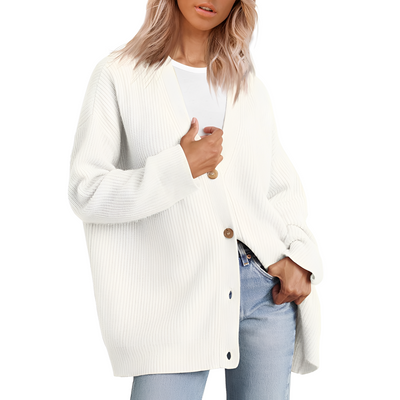 Christal - Cárdigan casual oversize para mujeres