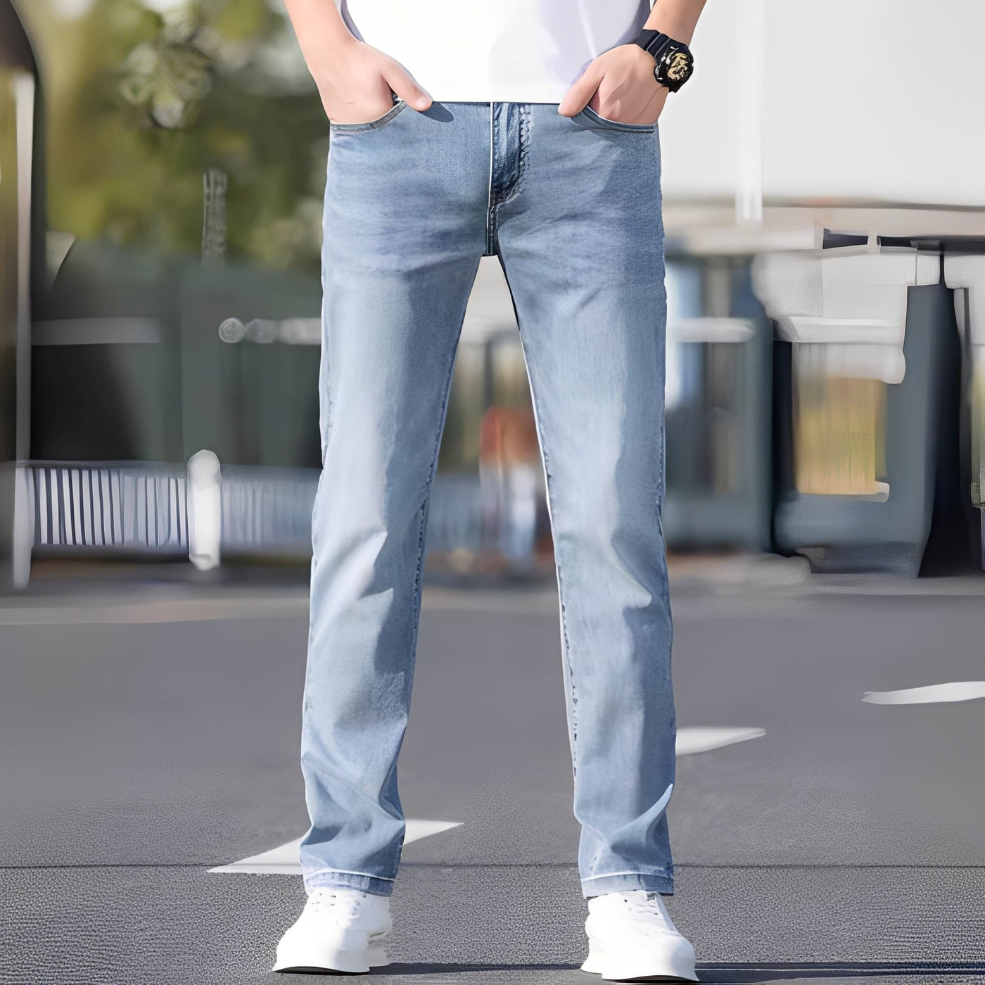 Winfred - Estiloso Stretch-Skinny-Jeans para Hombres