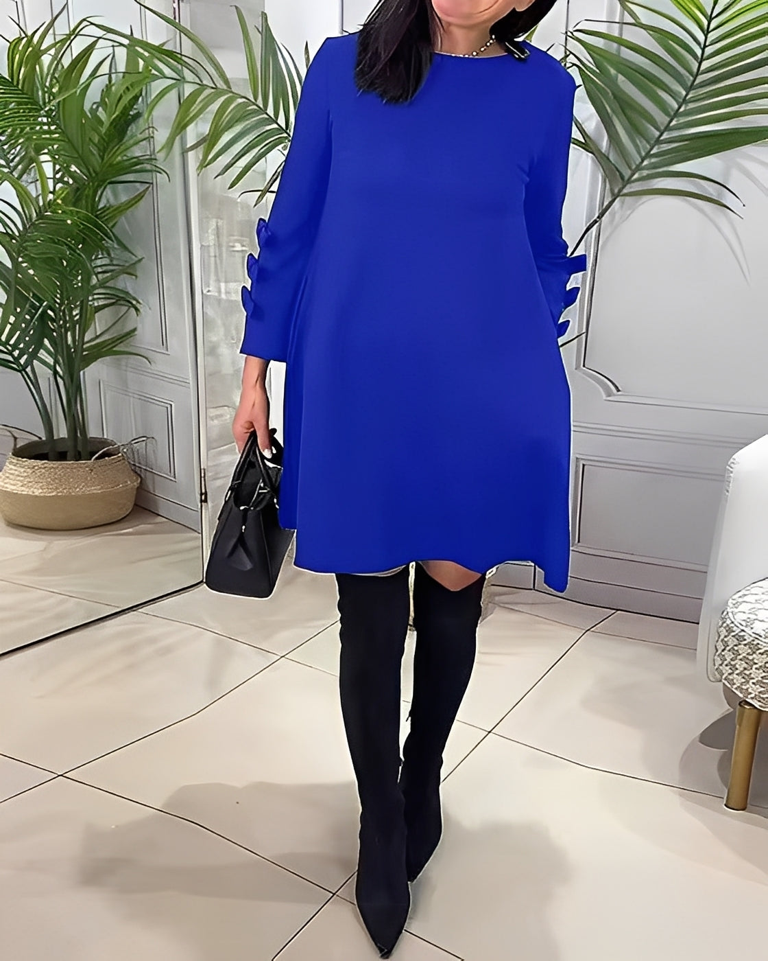 Elenora - Vestido elegante con mangas largas para mujeres