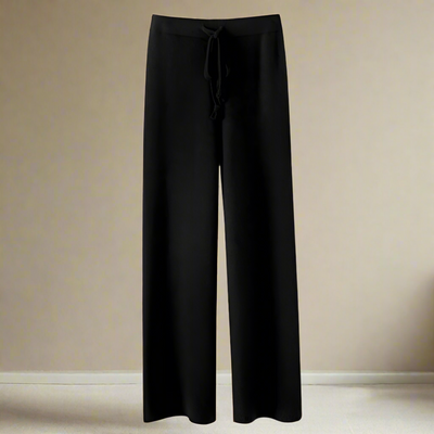 Camille - Pantalón de Invierno de Punto con Piernas Anchas