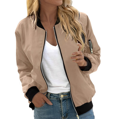 Vanessa - Elegante chaqueta bomber con cremallera para mujer