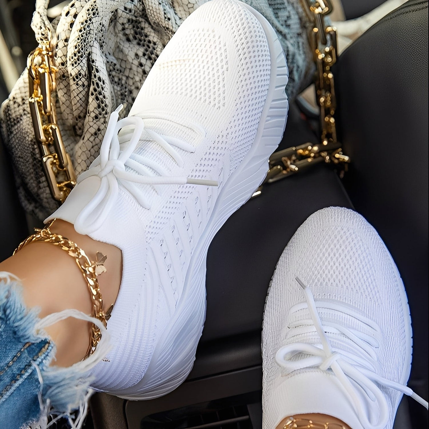 Eleanore - Zapatos casuales con suelas de goma gruesas para mujer
