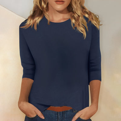 Louisa - Camiseta de manga larga casual y sencilla para mujeres