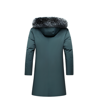 Crosby - Chaqueta de plumas con capucha de piel para hombres