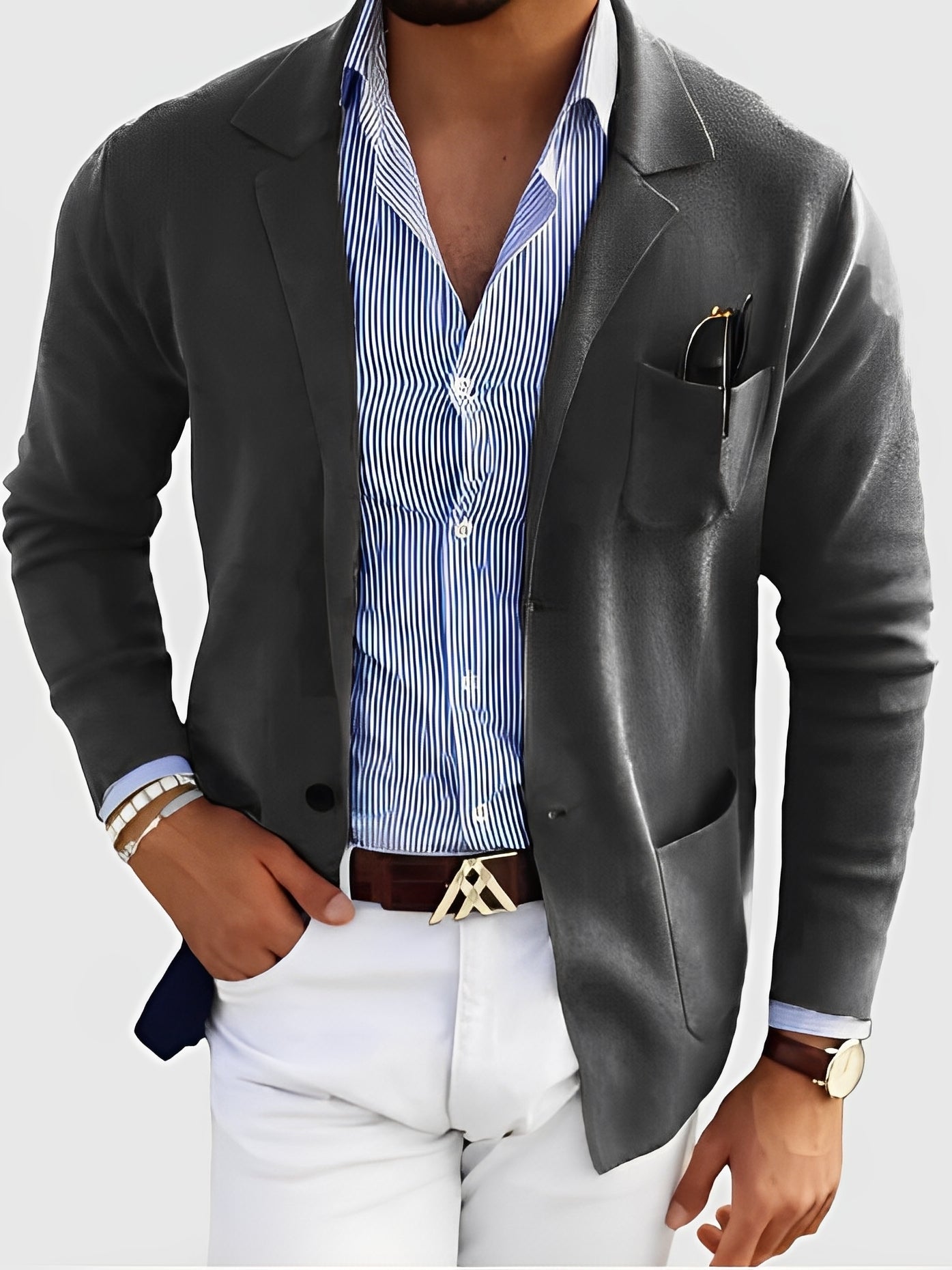 Jordan - Elegante Blazer con Bolsillos para Hombres