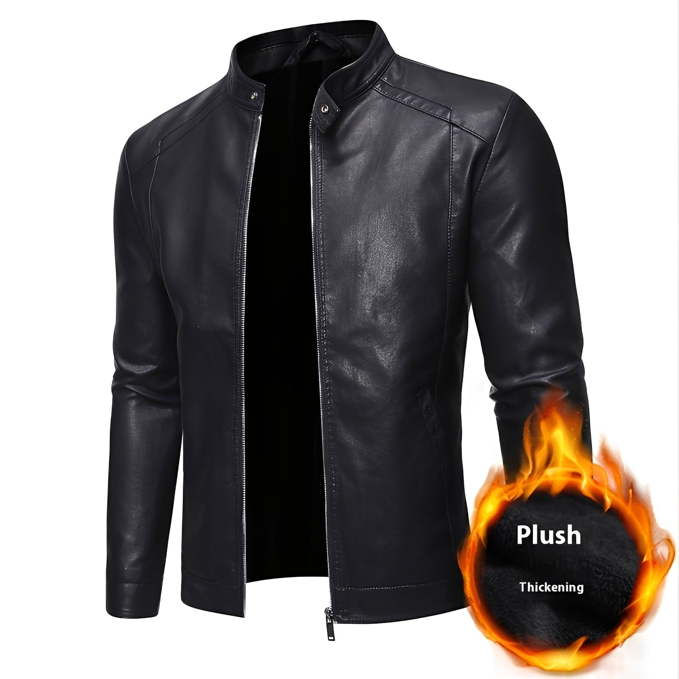 Theodore - Robusta chaqueta de cuero ajustada para hombres