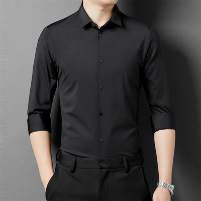 Adrian - Camisa formal elástica sencilla para hombres