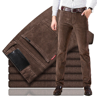 Douglas - Pantalones de pana retro elásticos para hombres