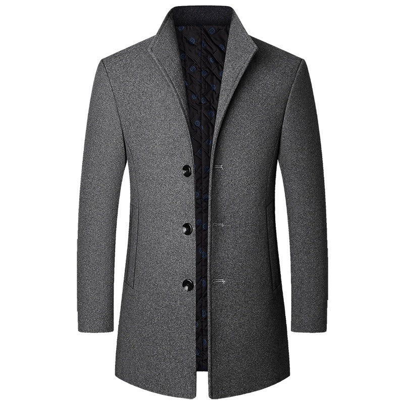 Colson - Elegante abrigo largo de lana para hombres