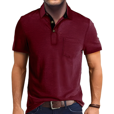 Abner - Polo retro con mangas cortas para hombres