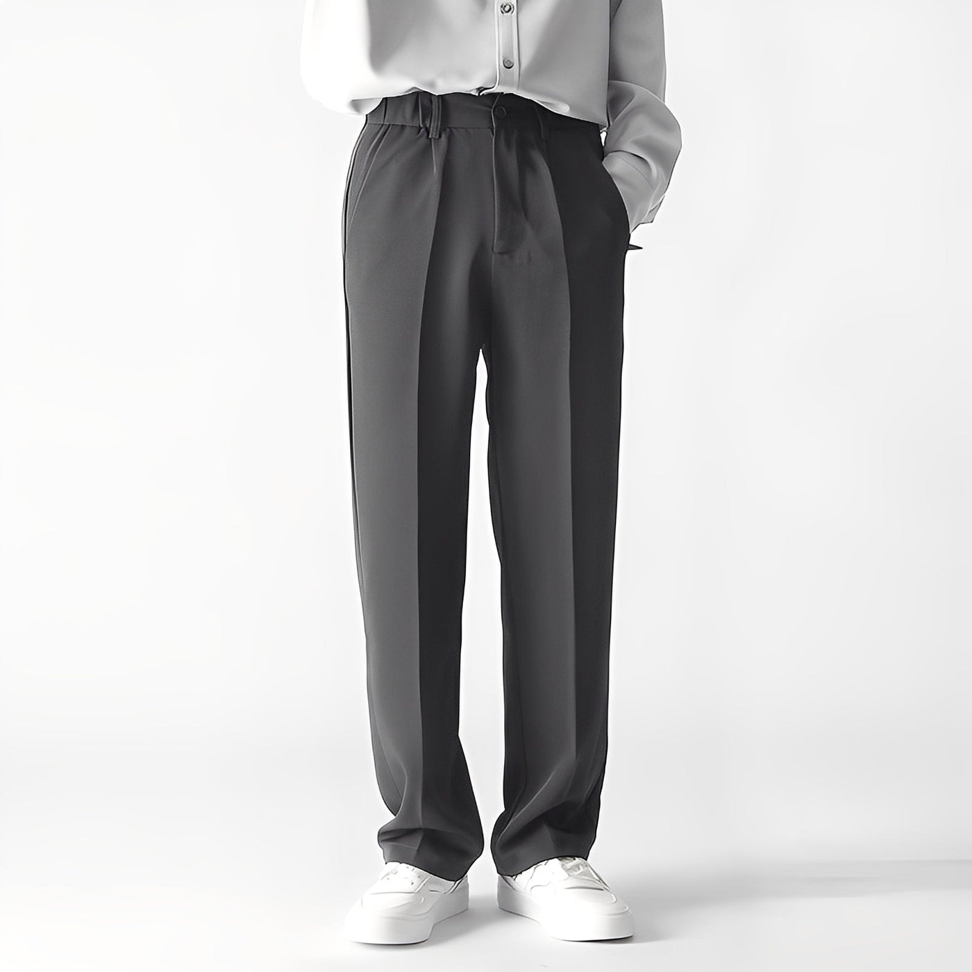 Dewey - Pantalón drapeado de corte relajado para hombres