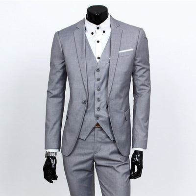 Reynard - Elegante traje de negocios en conjunto de 3 piezas para hombres