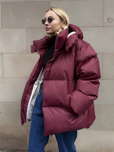 Loreen - Chaqueta acolchada, cálida y suelta para mujeres