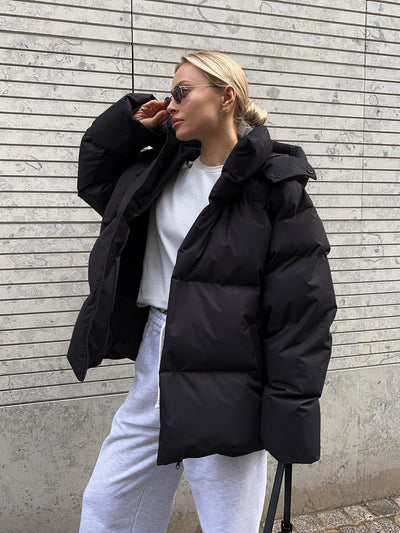 Noelene - Chaqueta moderna con capucha desmontable para mujeres