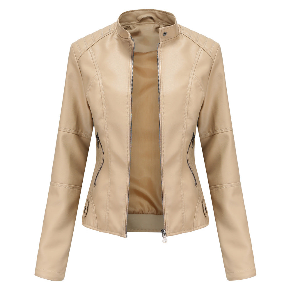 Martha - Elegante chaqueta de cuero ajustada para mujeres