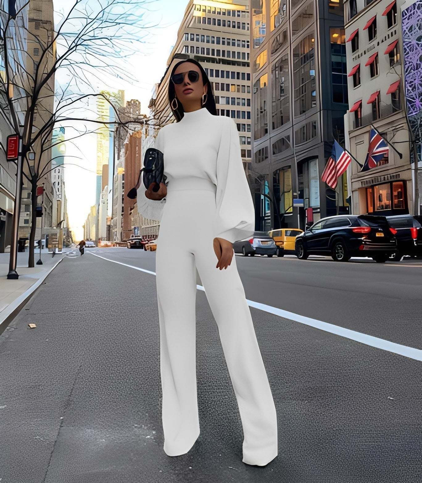 Rebeccah - Elegante mono de manga larga para mujeres