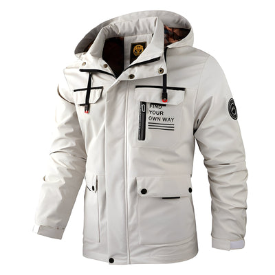 Fredrick - Impermeable, gruesa chaqueta exterior para hombres