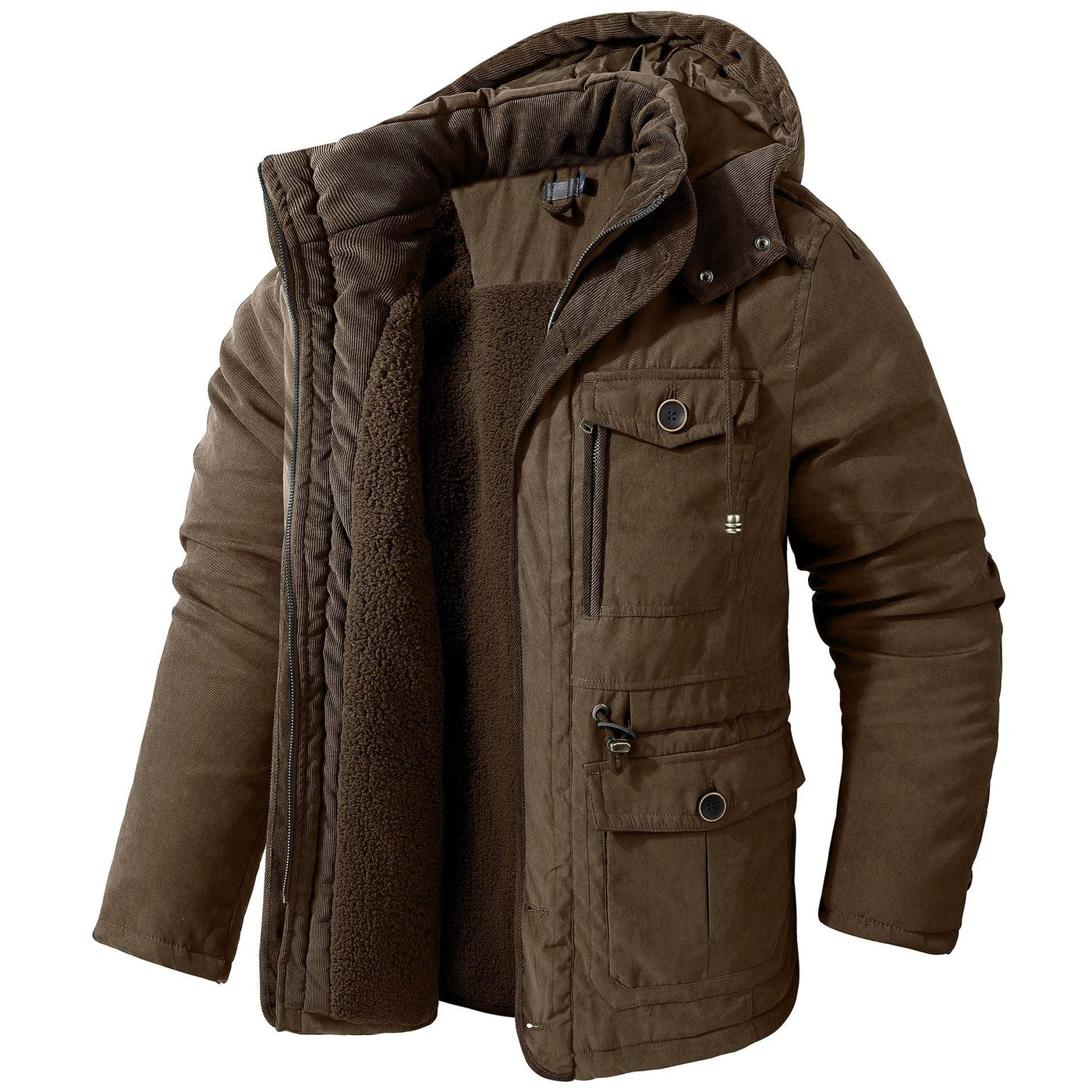 Graysen - Chaqueta gruesa y cálida con capucha para hombres