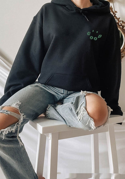 Margery - Elegante sudadera con capucha de algodón para mujeres