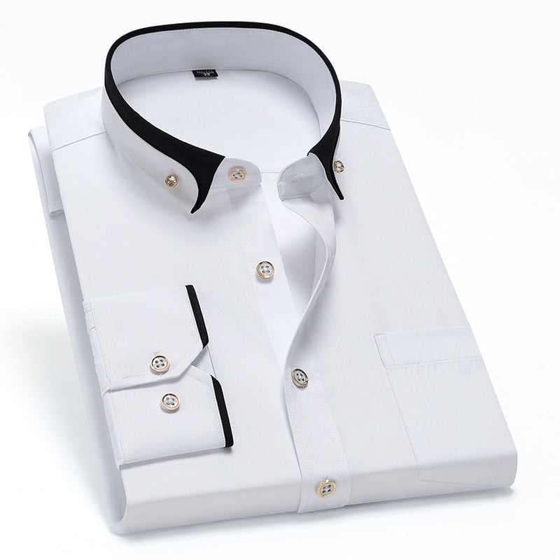 Tanner - Camisa casual de manga larga con bolsillo para hombres
