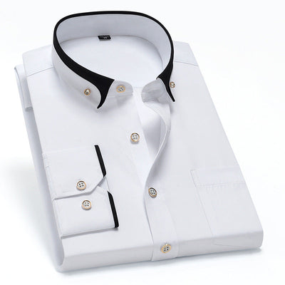 Tanner - Camisa casual de manga larga con bolsillo para hombres