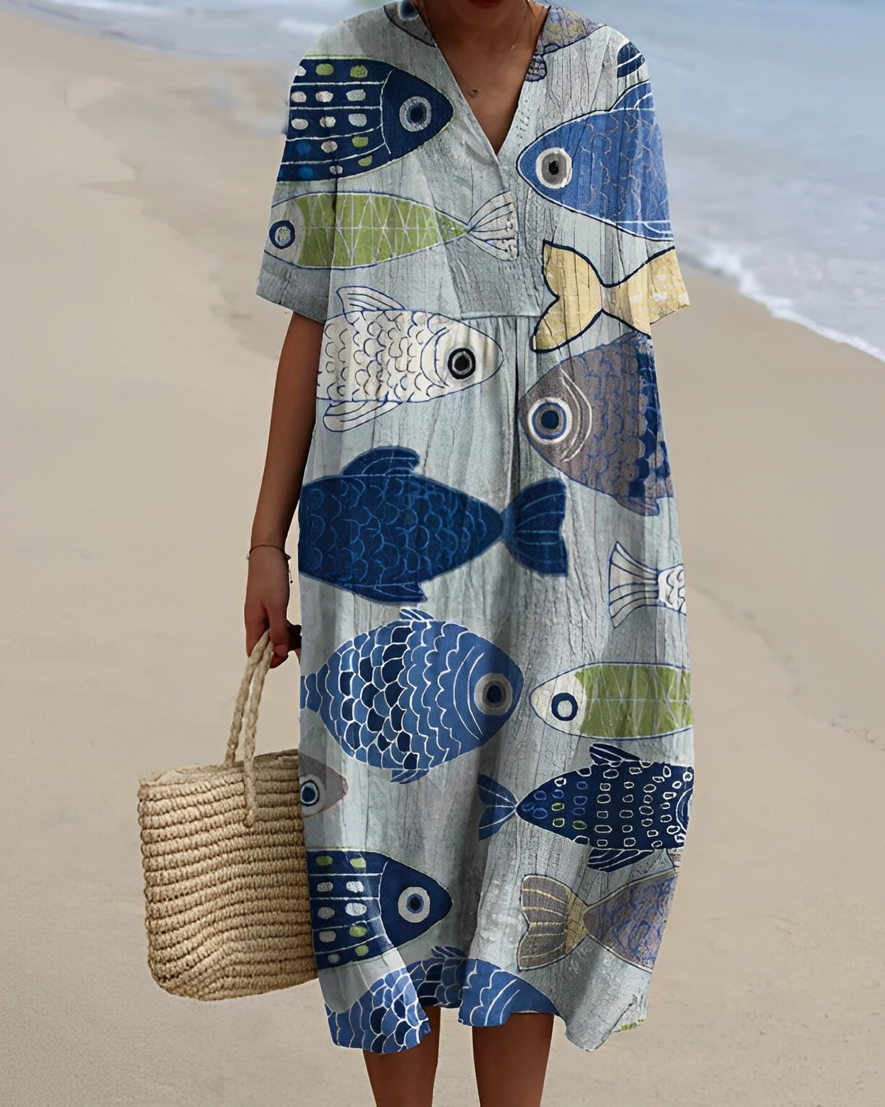 Romilly - Vestido de verano con estampado colorido para mujeres