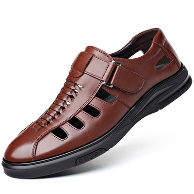 Nelson - Sandalias formales de cuero calado para hombres