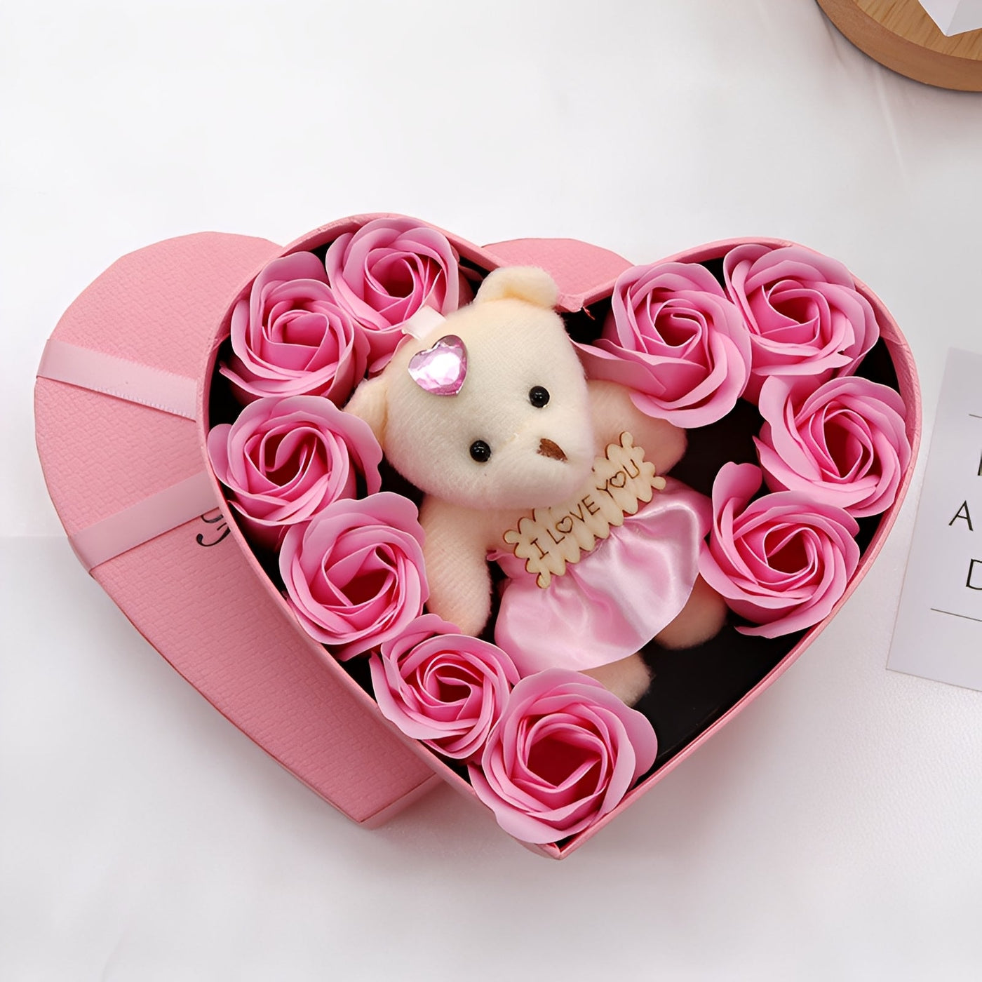 Heartley - Oso de Rosas Regalo en Forma de Corazón para San Valentín