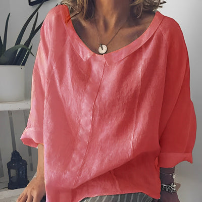 Ursella - Blusa casual con cuello