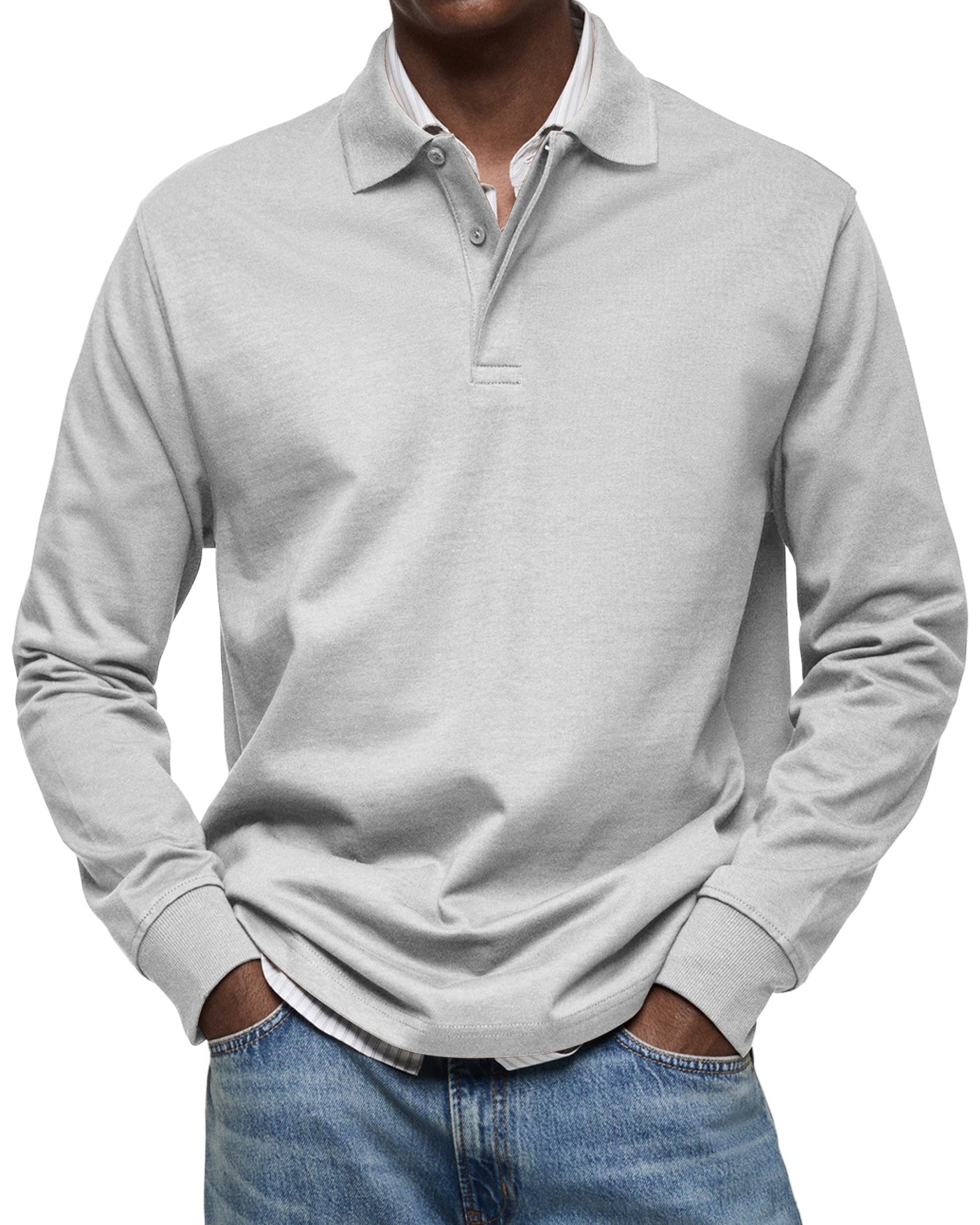 Dewey - Camisa Polo de Manga Larga para Hombres