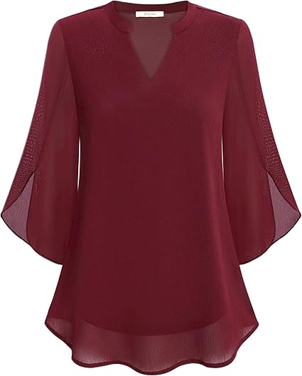 Brianna - Blusa de Manga Abierta con Movimiento Elegante