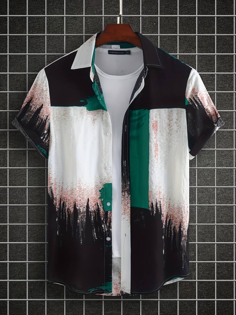 Kenneth - Camisa Casual de Manga Corta con Estilo Fresco
