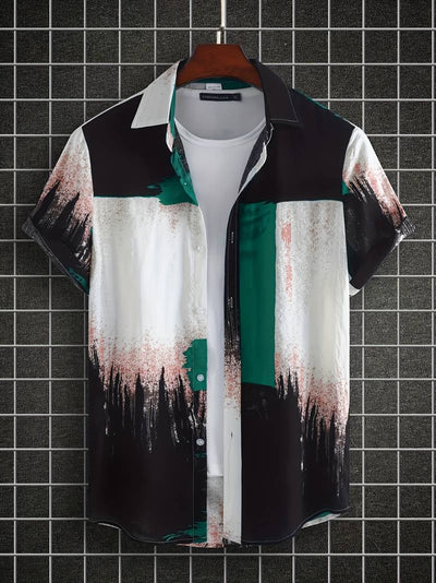 Kenneth - Camisa Casual de Manga Corta con Estilo Fresco