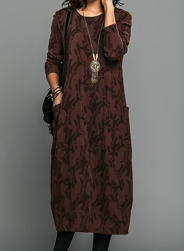 Alisha – Vestido de Mangas Largas Estampado