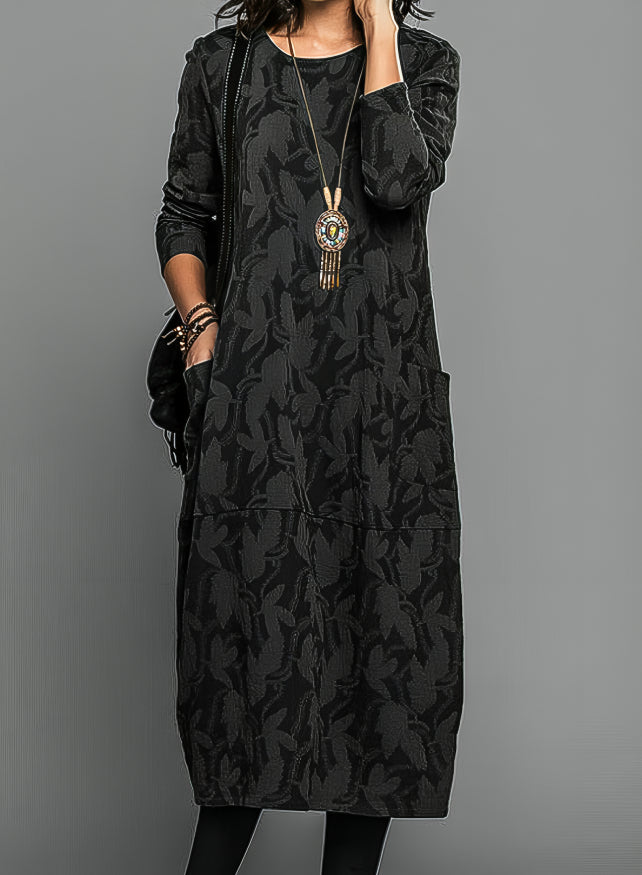 Alisha – Vestido de Mangas Largas Estampado