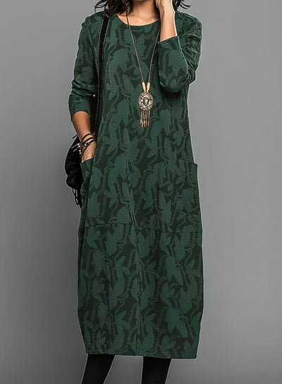 Alisha – Vestido de Mangas Largas Estampado