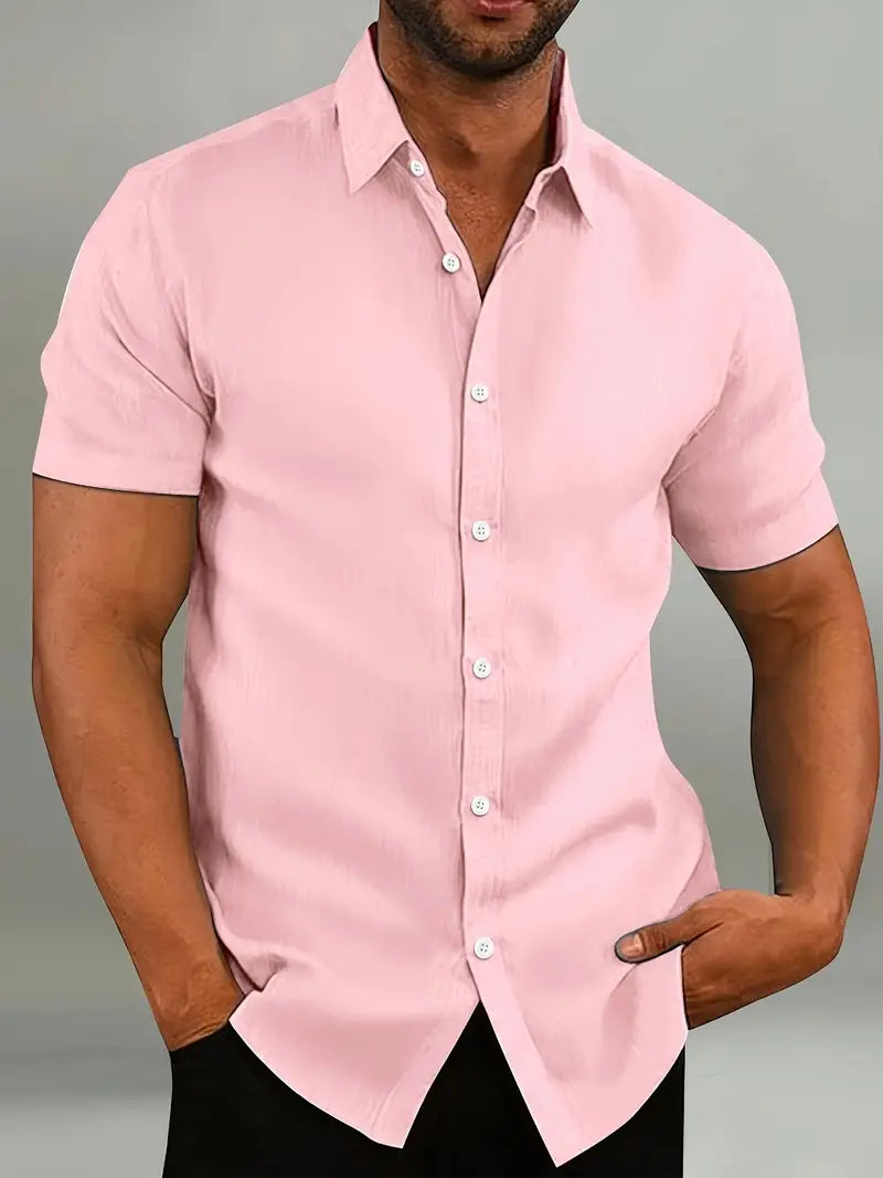 Neil - Camisa Casual con Cuello Button-Down