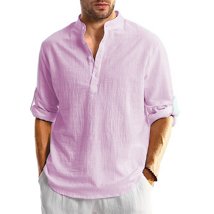 Russell - Camisa casual de manga larga para hombres