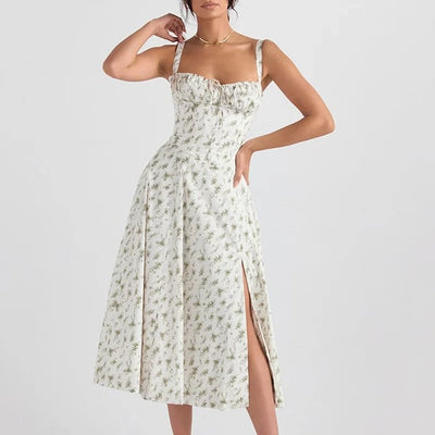 Carmen - Vestido de verano bustier cómodo con estampado floral